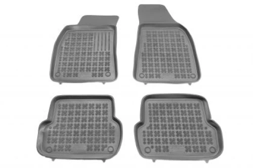 Λαστιχένια πατάκια Rezaw Plast για Audi Α4 (2000-2007) τύπου σκαφάκι - γκρι - 4τμχ.