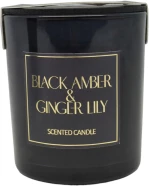 ΑΡΩΜΑΤΙΚΟ ΚΕΡΙ BLACK AMBER & GINGER LILY ΣΕ ΓΥΑΛΙΝΟ ΔΟΧΕΙΟ ΜΕ ΚΑΠΑΚΙ 7x7x7,8εκ. ANKOR