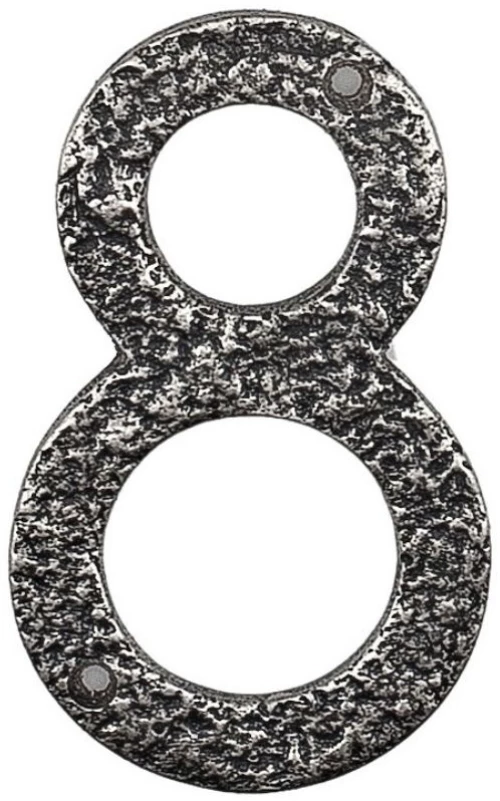 Roline 461 Πινακίδα με Αριθμό 8 από Αλουμίνιο Old Silver 100mm
