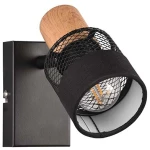 Φωτιστικό Σποτ Retro Trio Lighting Nandini 811700132 Ξύλο- Μαύρο Ματ