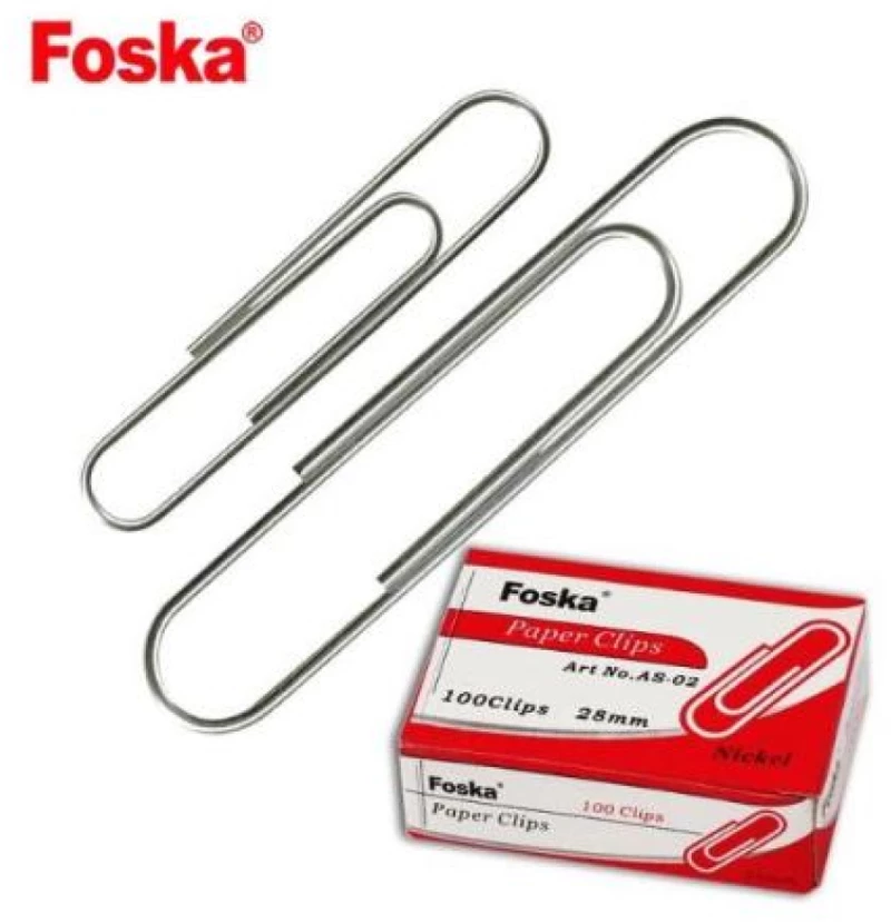 Συνδετήρες Foska 33mm μεταλλικοί κουτί 100 τεμ.