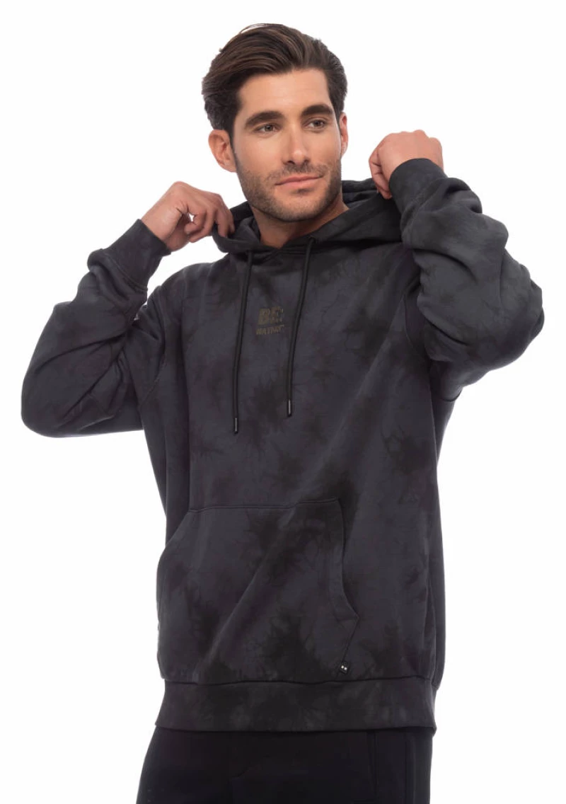 Ανδρικό Φούτερ Be Nation Tie Dye Hoodie Μαύρο  Μαύρο