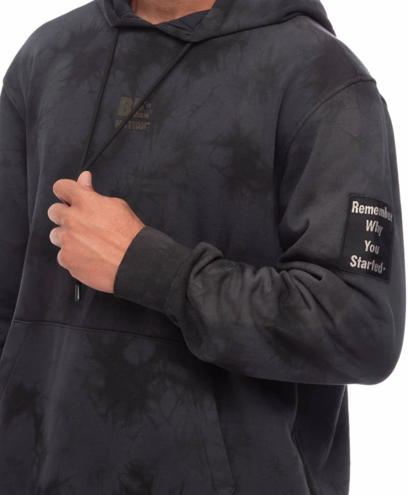 Ανδρικό Φούτερ Be Nation Tie Dye Hoodie Μαύρο  Μαύρο
