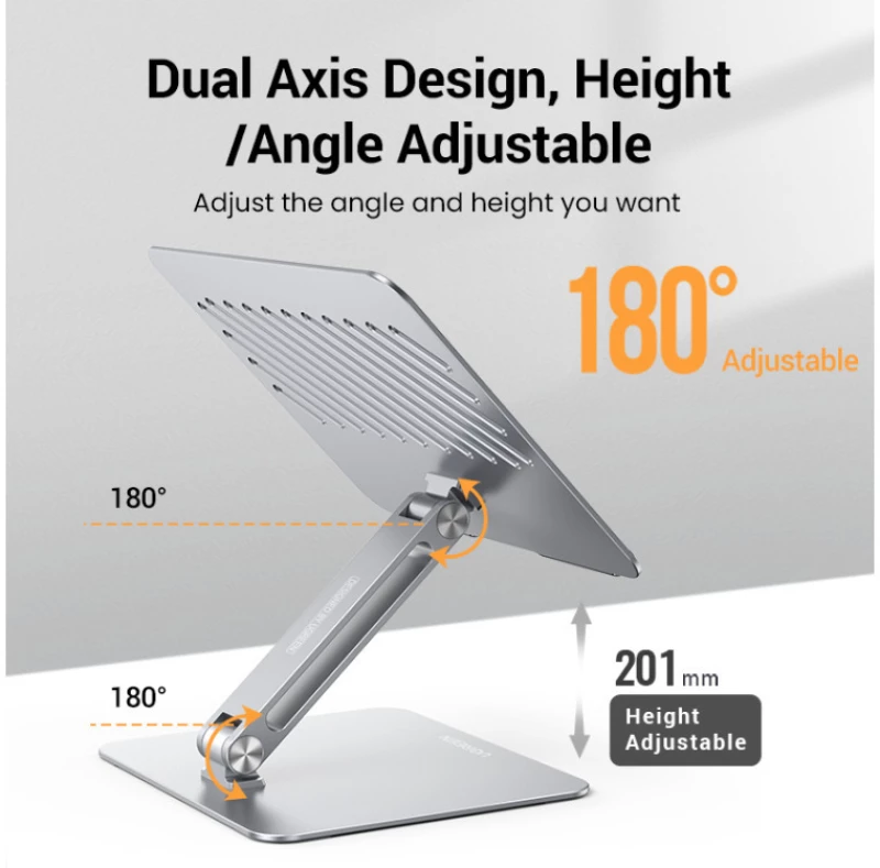 Ugreen® LP339 Aluminum Laptop Stand  Βάση Γραφείου για Tablet έως 17.3'' - Ασημί