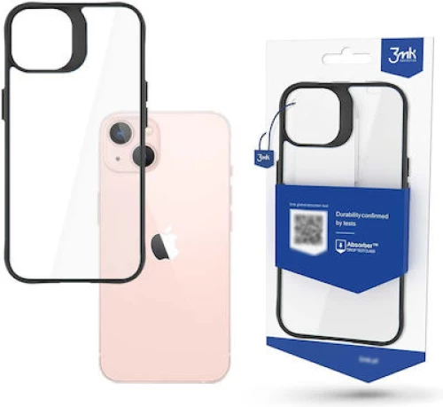 3mk® Satin Armor Back Cover Προστατευτική Θήκη για iPhone 13/14-Black/Clear