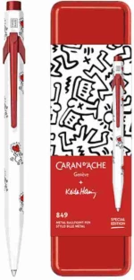 Caran d’Ache Στυλό Διαρκείας 1.0 mm Μαύρο Μελάνι 849 Keith Haring Λευκό στέλεχος