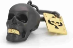MTM137-01 Νεκροκεφαλή Μπρελόκ Μεταλλικό Μαύρο Black Skull