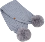 Baby Dutch Κασκόλ με Pom Pom Gray  (16 x 12 x 5 cm)