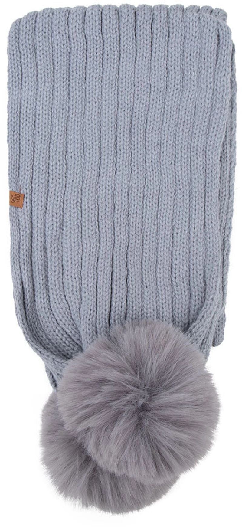 Baby Dutch Κασκόλ με Pom Pom Gray  (16 x 12 x 5 cm)