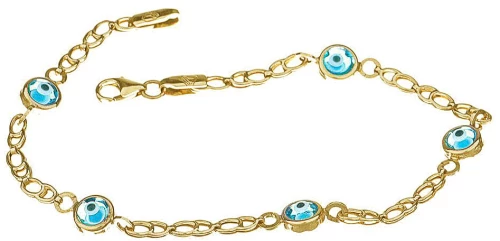 Βραχιόλι με Ματάκι σε Κίτρινο Χρυσό κ.14 , Gatsa ,κωδ 40-110