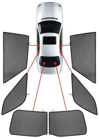 AUDI Q5 Typ 8R 5D 2008+ ΚΟΥΡΤΙΝΑΚΙΑ ΜΑΡΚΕ CAR SHADES - 6 ΤΕΜ.