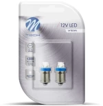 T4W 12V 0,96W BA9s (ΜΙΝΙΟΝ) LED 4xLED 3mm ΜΠΛΕ BLISTER 2ΤΕΜ. M-TECH