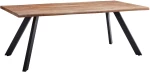 Τραπέζι Τραπεζαρίας AOSA Honey Maple/Μαύρο MDF/Μέταλλο 160x90x76cm