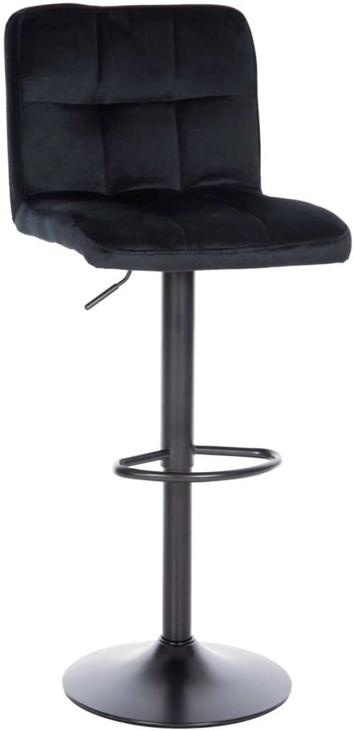 ΣΚΑΜΠΟ ΜΠΑΡ DIANA HM202.14 ΒΕΛΟΥΔΟ ΜΑΥΡΟ ΚΑΙ ΜΑΥΡΟ ΜΑΤ ΣΚΕΛΕΤΟ 45x49x90-111Υ εκ