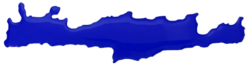 Αυτοκόλλητο Αυτοκινήτου ''Κρήτη΄΄ 10cm x 2cm Μπλε Με Επικάλυψη Σμάλτου 1 Τεμάχιο