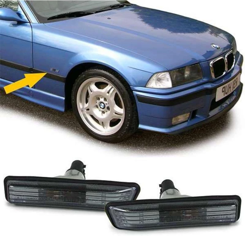 Πλαϊνά Φλας Φτερού Για Bmw 3 E36 96-99 / X5 E53 99-03 Smoke 2 Τεμάχια