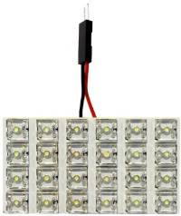 Led Πλαφονιέρας 24 Led 24volt Με 5 Αντάπτορες Λευκό 1 Τεμάχιο