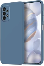 Samsung Galaxy A23 4G / 5G  - Rubber Soft Touch Silicone Cover with Microfiber Interior - Blue (oem) acc.40581