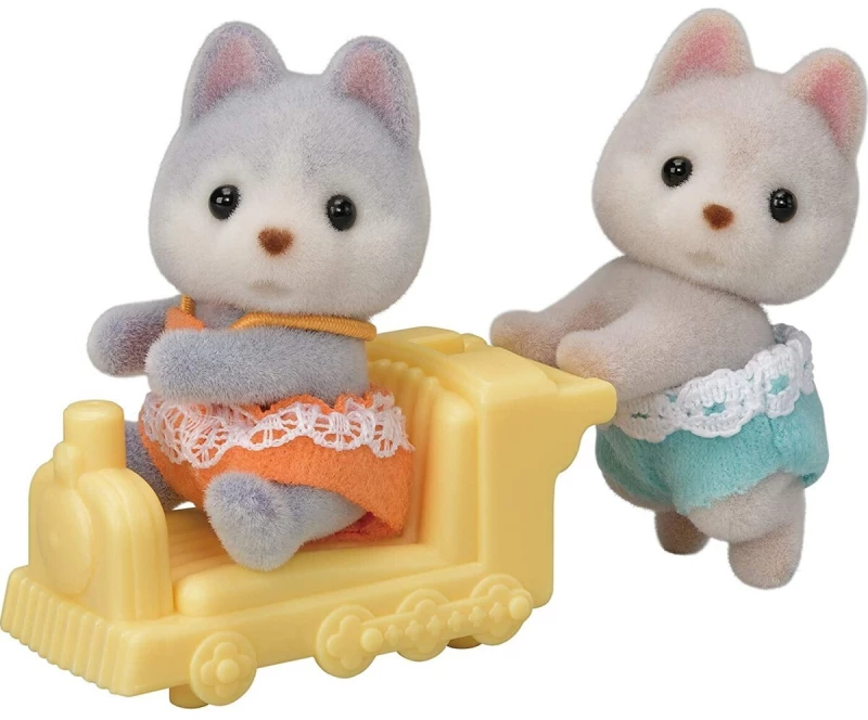THE SYLVANIAN FAMILIES ΔΙΔΥΜΑ ΜΩΡΑ HUSKY- L5638