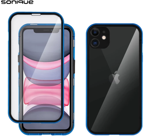 Μαγνητική Μεταλλική Θήκη 360° Full Protector Sonique για Apple iPhone 11 Μπλέ - Sonique - Μπλέ - iPhone 11 - Θήκες Πλάτης