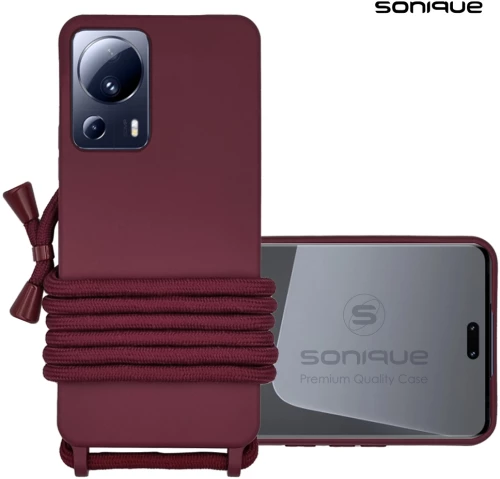 Θήκη Σιλικόνης με Κορδόνι CarryHang Sonique Xiaomi Xiaomi 13 Lite 5G Μπορντώ - Sonique - Μπορντώ - Xiaomi 13 Lite 5G - Θήκες Πλάτης