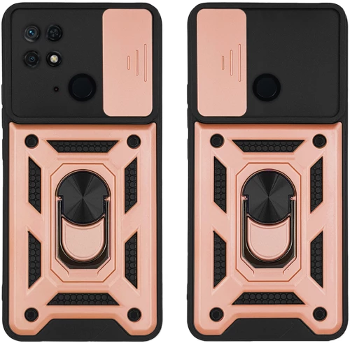 Θήκη Ring Armor CamPro Sonique για Xiaomi Redmi 10C Ροζ Χρυσό - Sonique - Ροζ Χρυσό - Redmi 10C - Θήκες Πλάτης