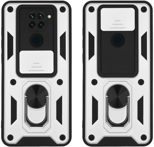 Θήκη Ring Armor CamPro Sonique για Xiaomi Redmi Note 9 Ασημί - Sonique - Ασημί - Redmi Note 9 - Θήκες Πλάτης
