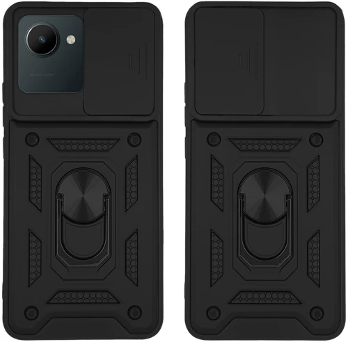 Θήκη Ring Armor CamPro Sonique Realme C30 Μαύρο - Sonique - Μαύρο - Realme C30 - Θήκες Πλάτης