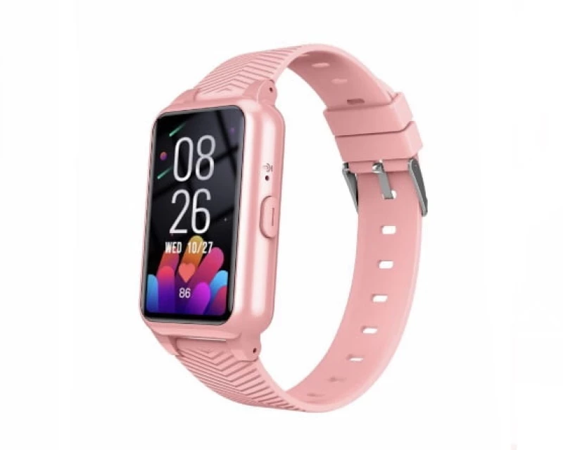 S10 4G GPS Smart Watch Call, Temperature Health Bracelet - Pink