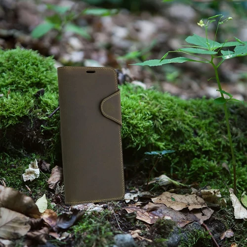 Kalibri Δερμάτινη Suede Θήκη Πορτοφόλι OnePlus Nord 2 5G - Brown (56782.05)