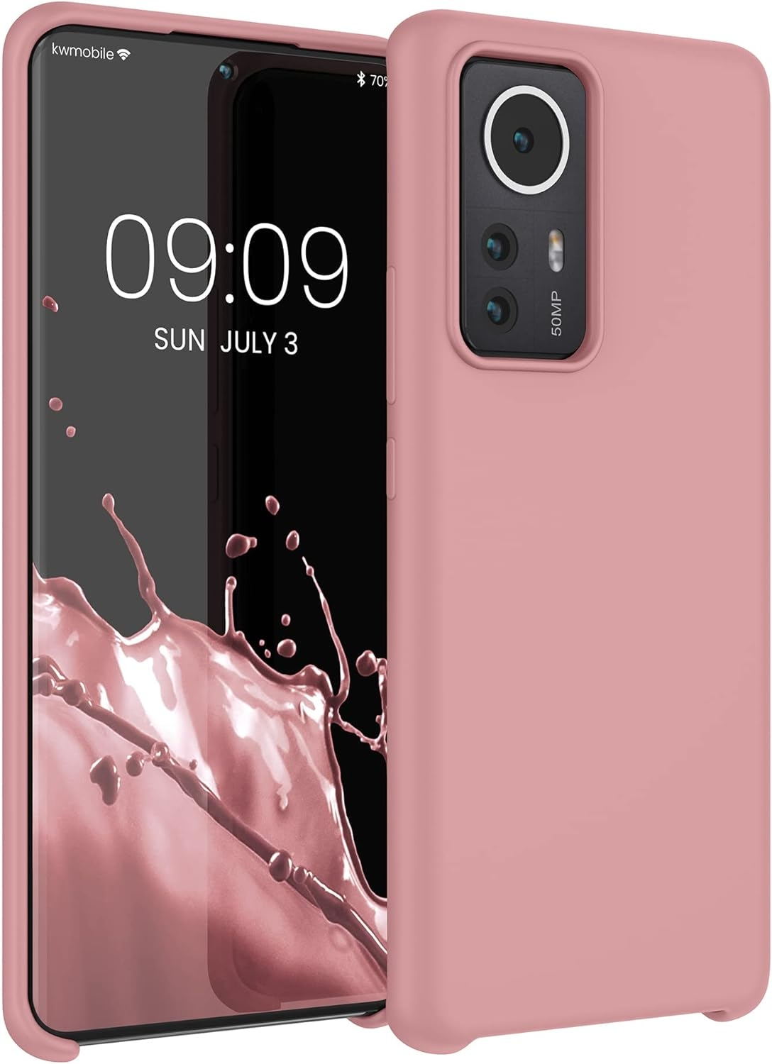 KWmobile Soft Flexible Rubber Cover - Θήκη Σιλικόνης Xiaomi 12 Pro 5G - Rose Tan (57937.193)