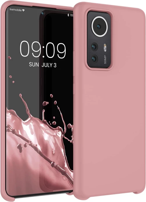 KWmobile Soft Flexible Rubber Cover - Θήκη Σιλικόνης Xiaomi 12 Pro 5G - Rose Tan (57937.193)