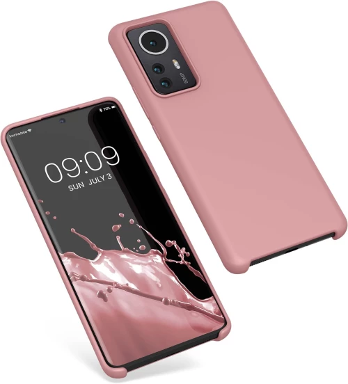 KWmobile Soft Flexible Rubber Cover - Θήκη Σιλικόνης Xiaomi 12 Pro 5G - Rose Tan (57937.193)