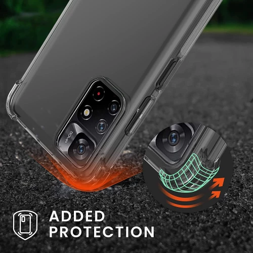 KWmobile Διάφανη Θήκη Σιλικόνης με Λουράκι Λαιμού - Xiaomi Poco M4 Pro 5G / Redmi Note 11S 5G - Transparent / Black (58093.01)