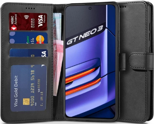 Tech-Protect Wallet - Θήκη Πορτοφόλι Realme GT Neo 3 - Black (9589046921797)