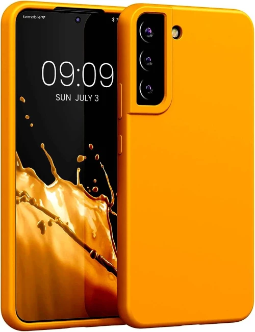 KWmobile Soft Flexible Rubber Cover - Θήκη Σιλικόνης Samsung Galaxy S22 Plus 5G - Mango (56761.191)