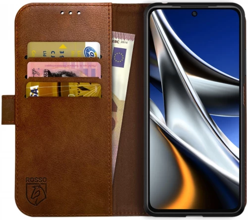 Rosso Element PU Θήκη Πορτοφόλι Xiaomi Poco X4 Pro 5G - Brown (8719246358418)
