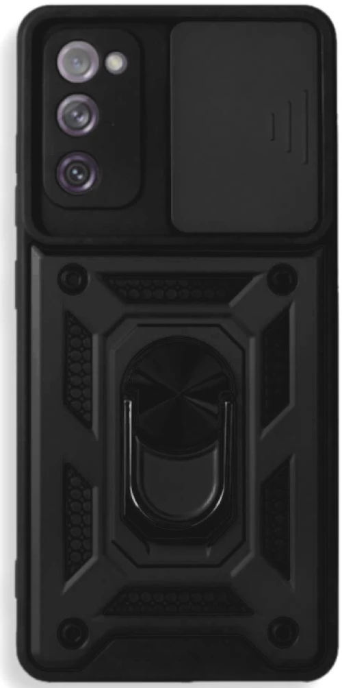 Bodycell Armor Slide - Ανθεκτική Θήκη Samsung Galaxy S20 FE με Κάλυμμα για την Κάμερα & Μεταλλικό Ring Holder - Black (5206015004810)