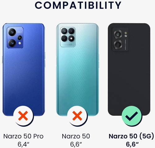 KWmobile Soft Slim Flexible Rubber Cover with Camera Protector - Θήκη Σιλικόνης Realme Narzo 50 5G με Πλαίσιο Κάμερας - Dark Slate (59618.202)