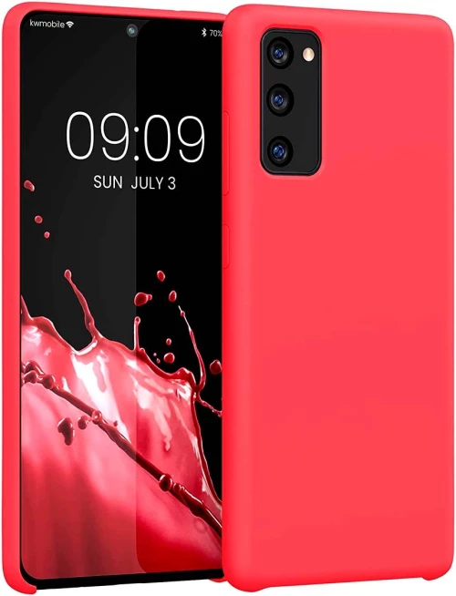KWmobile Soft Flexible Rubber Cover - Θήκη Σιλικόνης Samsung Galaxy S20 FE - Neon Coral (53605.103)