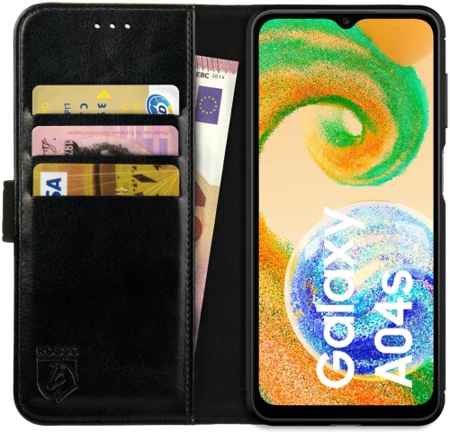 Rosso Element PU Θήκη Πορτοφόλι Samsung Galaxy A04s - Black (8719246376863)