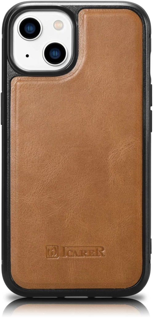 iCarer Oil Wax Leather Cover - Δερμάτινη Θήκη με TPU Bumper - Apple iPhone 14 Plus - Camel Tan (WMI14220719-TN)