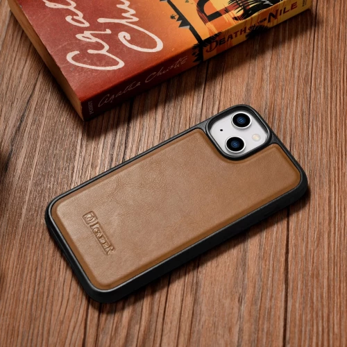 iCarer Oil Wax Leather Cover - Δερμάτινη Θήκη με TPU Bumper - Apple iPhone 14 Plus - Camel Tan (WMI14220719-TN)