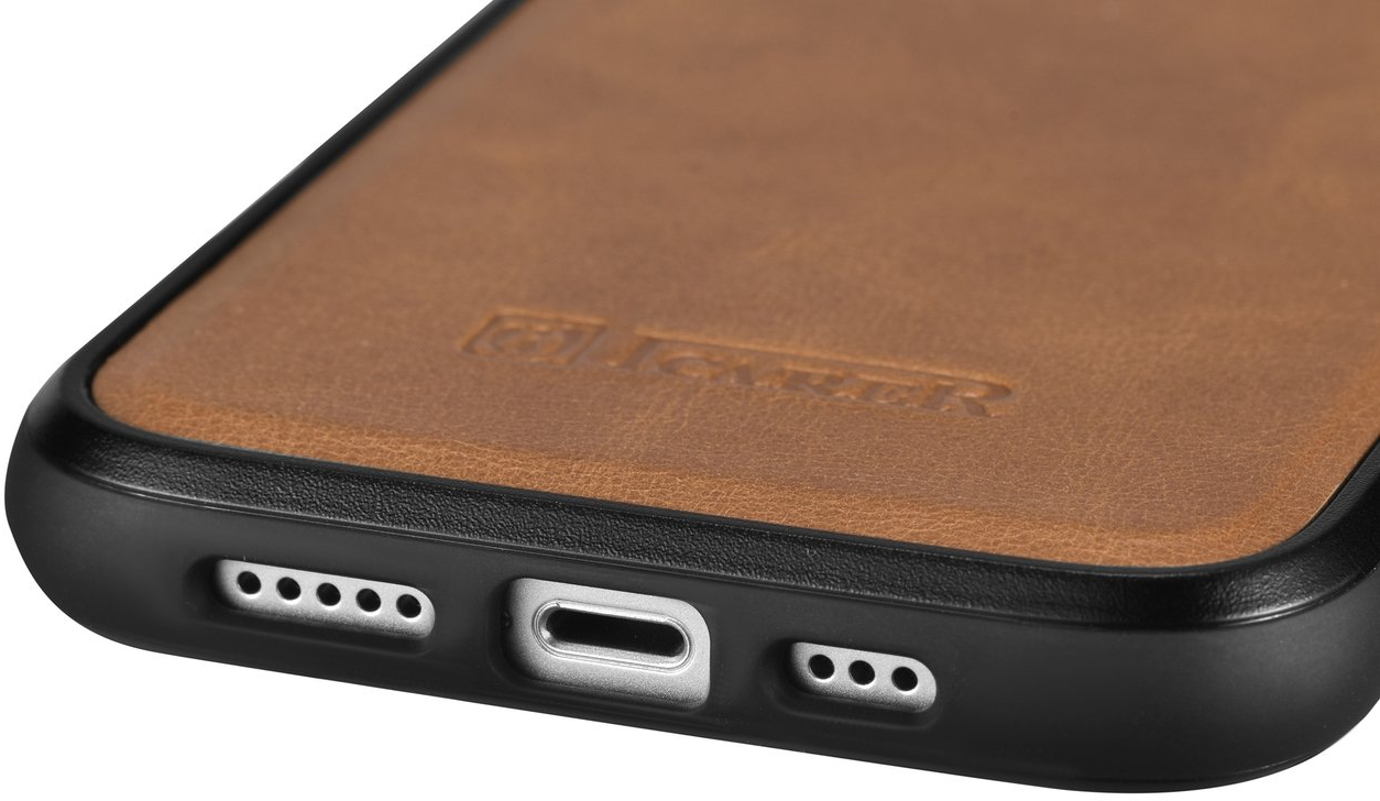 iCarer Oil Wax Leather Cover - Δερμάτινη Θήκη με TPU Bumper - Apple iPhone 14 Plus - Camel Tan (WMI14220719-TN)