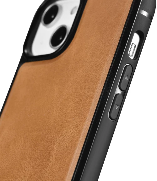 iCarer Oil Wax Leather Cover - Δερμάτινη Θήκη με TPU Bumper - Apple iPhone 14 Plus - Camel Tan (WMI14220719-TN)