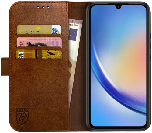 Rosso Element PU Θήκη Πορτοφόλι Samsung Galaxy A34 - Brown (8719246376948)