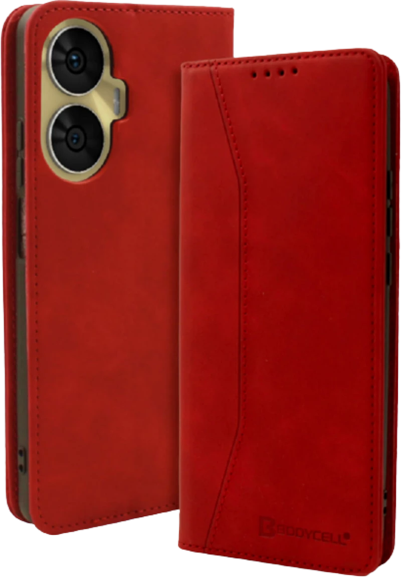 Bodycell Θήκη - Πορτοφόλι Realme C55 - Red (5206015022265)