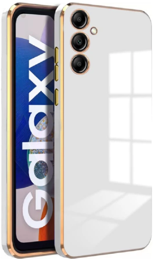 Bodycell Gold Plated - Θήκη Σιλικόνης Samsung Galaxy A14 - White (5206015069420)