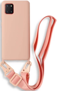 Bodycell Θήκη Σιλικόνης με Λουράκι Λαιμού - Samsung Galaxy Note 10 Lite - Pink (5206015001734)