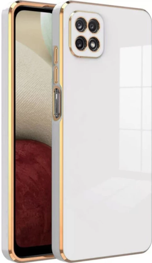 Bodycell Gold Plated - Θήκη Σιλικόνης Samsung Galaxy A22 5G - White (5206015069512)